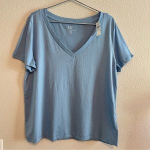 Gap Blue V-Neck T-Shirt (NWT)